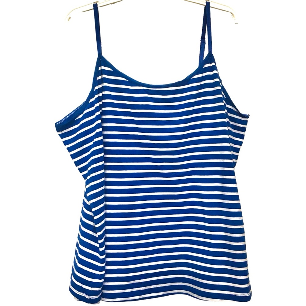 NEW - Lane Bryant Blue White Striped Tank Top 22/24 3X NWT Pretty & Perfect